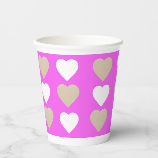 Bachelorette Pink Party Supplies Paper Cups (Front)