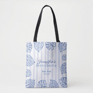 BACHELORETTE pinstripe Beach theme  Tote Bag