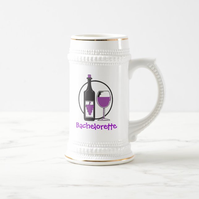 Bachelorette Red wine Party Beer Stein (Right)