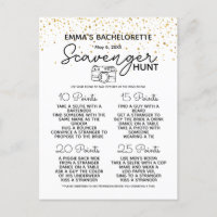 Bachelorette scavenger hunt game hen party