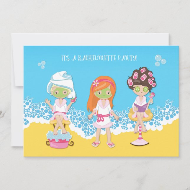 Bachelorette Spa Party Invitation (Front)