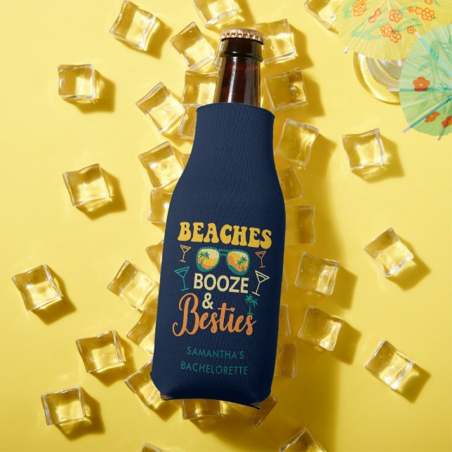 Bachelorette Squad with Besties Gag Custom Bottle Cooler (In Situ Summer)