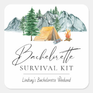 Bachelorette Survival Kit Rectangular Sticker