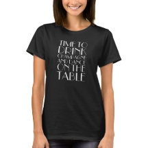Bachelorette Time to Drink Champagne Black T-shirt