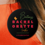 Bachelorette Tribe Hashtag 3 Inch Round Button<br><div class="desc">The bride's name in chic lettering,  the word bachelorette changed to bEach-elorette tribe,  and #yourhashtag,  these buttons are fun to give to your bachelorette party girls. Perfect party favour for your bridal tribe! MATCHING items in our collection.</div>