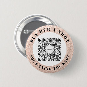 Bachelorette Venmo QR code Buy The Bride A Drink 2 Inch Round Button