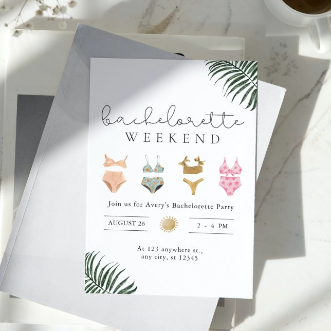 Bachelorette Weekend Beach party Itinerary Invitation (Creator Uploaded)