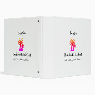 Bachelorette weekend coconut tree club add name  binder