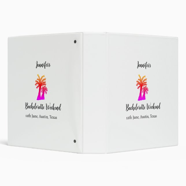 Bachelorette weekend coconut tree club add name  binder (Background)