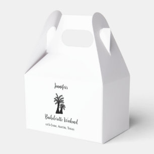 Bachelorette weekend coconut tree club add name favor box