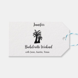 Bachelorette weekend coconut tree club add name  gift tags