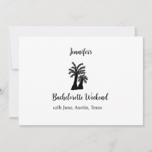 Bachelorette weekend coconut tree club add name invitation