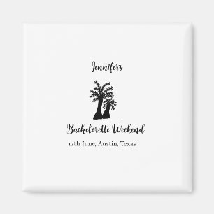 Bachelorette weekend coconut tree club add name  magnet