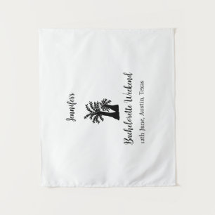 Bachelorette weekend coconut tree club add name  tapestry