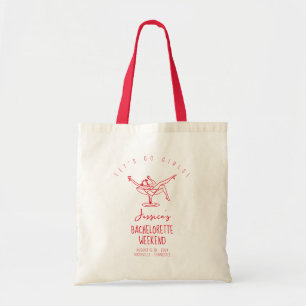 Bachelorette weekend favor bride tribe tote bag