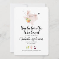 Bachelorette Weekend in Austin Texas Invitation
