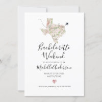 Bachelorette Weekend in Austin Texas Invitation