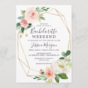 Bachelorette Weekend Invitation Itinéraire Airy Bl