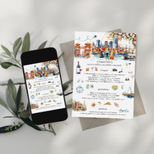 Bachelorette Weekend Itinerary Boston Invitation