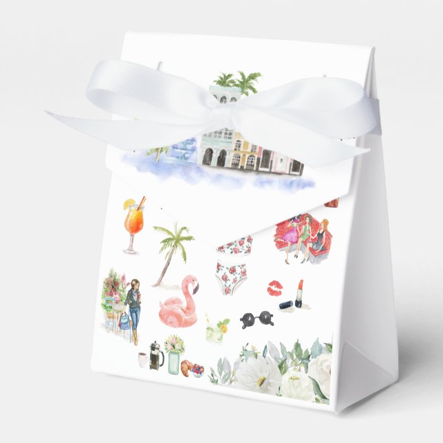 Bachelorette Weekend Itinerary | Charleston, SC  Favor Box (Front Side)