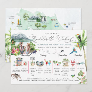 Bachelorette Weekend Itinerary   Costa Rica Invitation