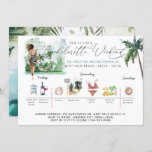 Bachelorette Weekend Itinerary | Palm Beach Invitation<br><div class="desc">You're getting married! Or your best friend is. Either way, you get to plan a dream vacation with your BFFs. Take your “last fling before the ring” on the road with a faraway tropical trip. Our watercolor tropical beach themed invitations will have the girls racing to pack their bags for...</div>
