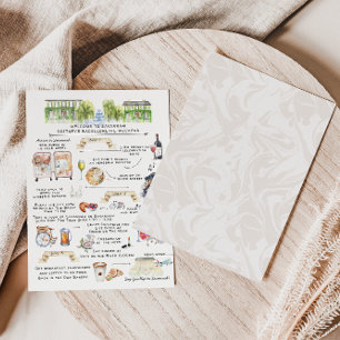 Bachelorette Weekend Itinerary   Savannah, Georgia Invitation Postcard