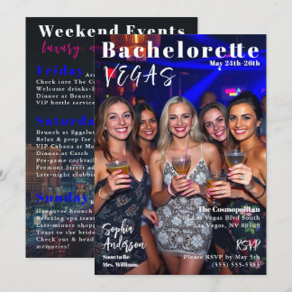 Bachelorette Weekend Magazine Cover Invitation
