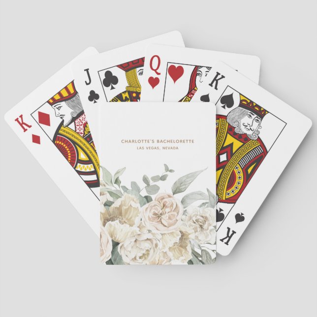 Bachelorette Weekend Party Favor Personalized Gift Playing Cards (Back)