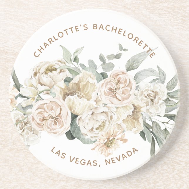 Bachelorette Weekend Party Favour Personalised Gif Coaster (Front)