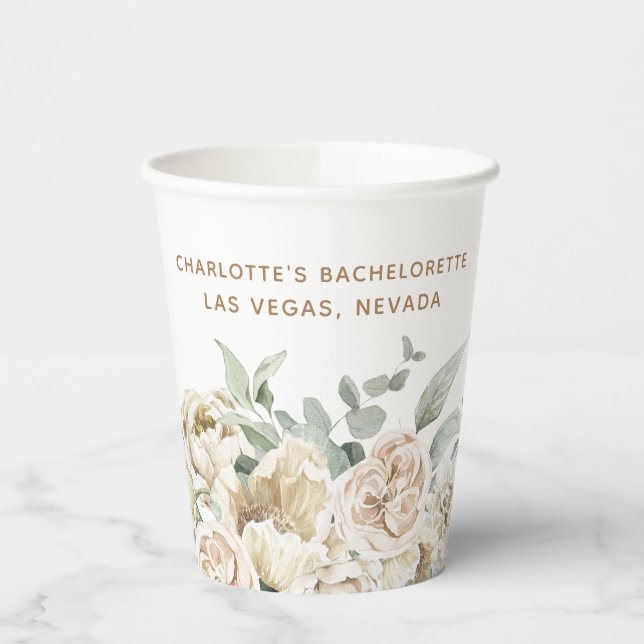 Bachelorette Weekend Party Favour Personalised Gif Paper Cups (Left)