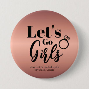 Bachelorette Weekend Party Favour Personalized 3 Inch Round Button
