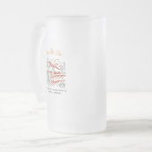 Bachelorette Weekend Party Favour Personalized  Frosted Glass Beer Mug (Front Left)