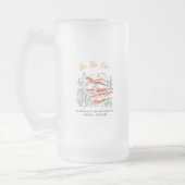 Bachelorette Weekend Party Favour Personalized  Frosted Glass Beer Mug (Left)