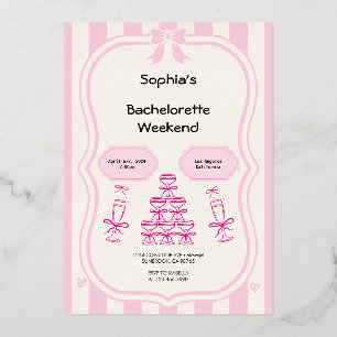 Bachelorette Weekend Party Pink invitation