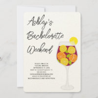 Bachelorette Weekend Sangria Cocktail Glass