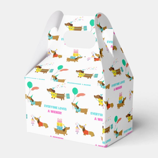 Bachelorette Wiener and Dachshund Themed Party Box (Front Side)