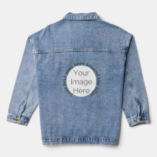 bachelorette your image here, photo custom text denim jacket