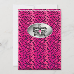 Bachelorette Zebra Jewellery Crown Party Invite Pi