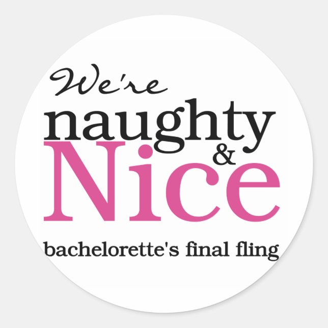 Bachelorettes Final Fling Pink Classic Round Sticker (Front)