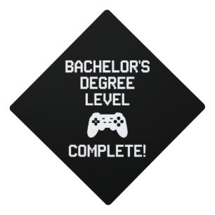 Bachelor's Degree Level Complete Gaming Gamer Graduation Cap Topper