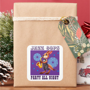 Bachelor's party square sticker