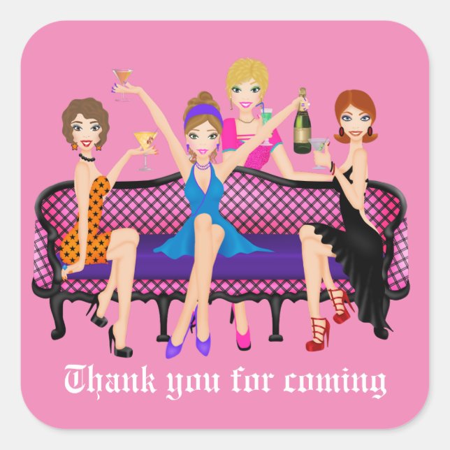 Bachlorette Party thank you sticker (Front)