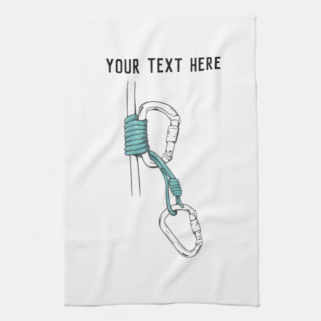 Bachmann hitch rock climbing kitchen towel (Vertical)