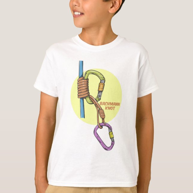 Bachmann Rock Climbing Prusik hitch T-Shirt (Front)