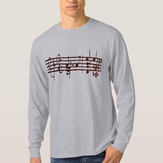 Bach's Chaconne for Violin - first 2 measures T-Shirt (Front)