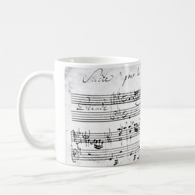 Bach's Lute Suite Coffee Mug (Left)