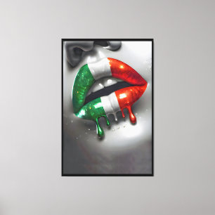 Bacio Trecolori Italian Kiss  Canvas Print