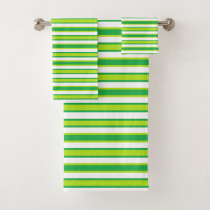 Back and Forth Greens   Bath Towel Set