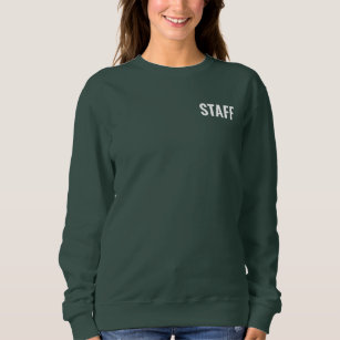 Back And Front Design Staff Member Company Womens Sweatshirt